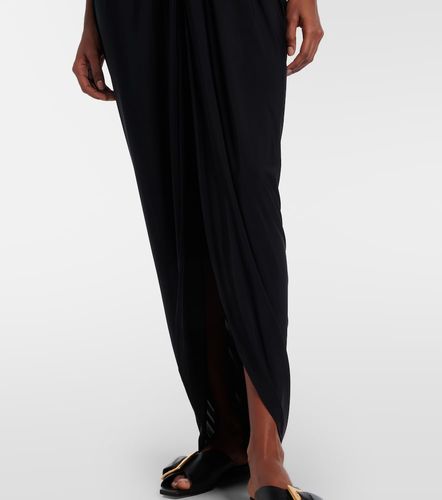 Abito lungo in jersey con rouches - Balmain - Modalova
