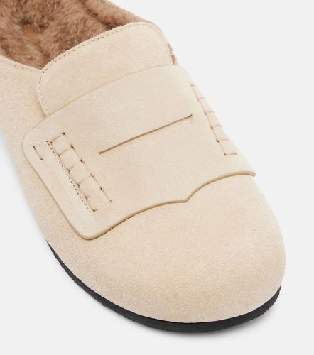 Mules in suede con shearling - Jacquemus - Modalova