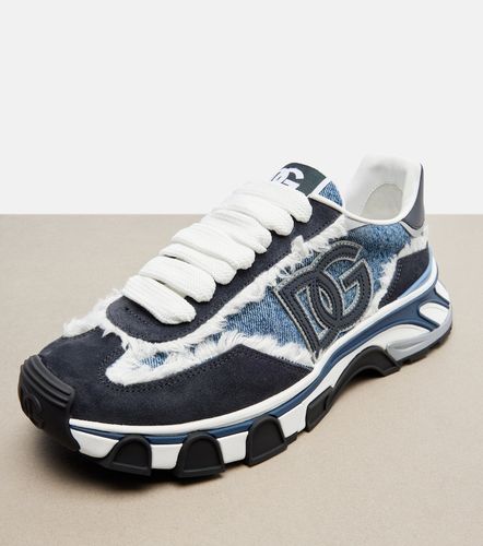Runner distressed denim sneakers - Dolce&Gabbana - Modalova