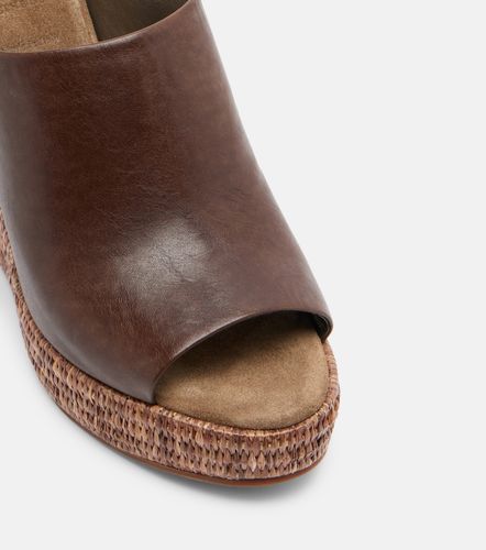 Mules in pelle con zeppa - Brunello Cucinelli - Modalova