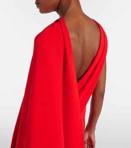 Open-back caped silk and wool crepe gown - Balenciaga - Modalova
