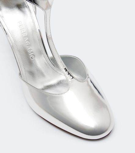 Tildea metallic leather slingback pumps - Ferragamo - Modalova