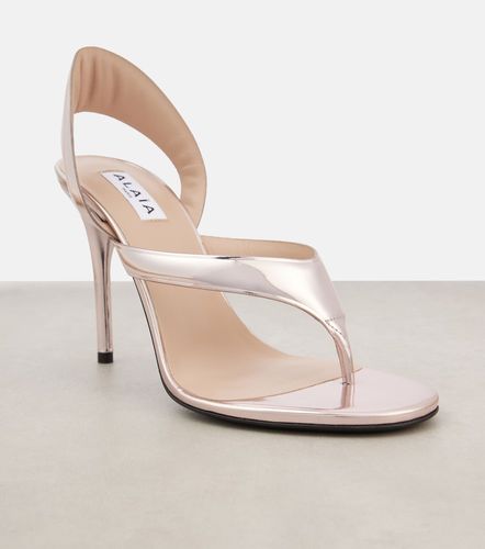 Infradito mirrored leather thong sandals - Alaia - Modalova