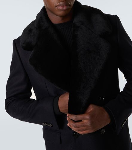 Shearling-trimmed virgin wool blazer - Dolce&Gabbana - Modalova