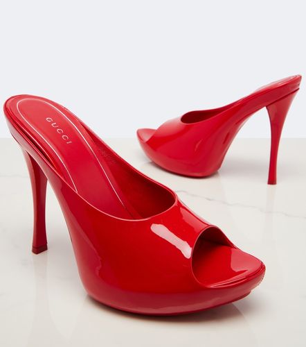 Viv patent leather platform mule - Gucci - Modalova
