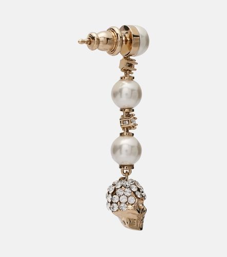 Orecchini pendenti Skull con cristalli - McQueen - Modalova