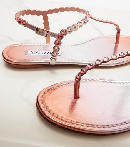 Tequila embellished leather thong sandals - Aquazzura - Modalova