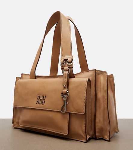 Utilitaire leather shoulder bag - Miu Miu - Modalova
