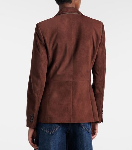 Monili suede blazer - Brunello Cucinelli - Modalova