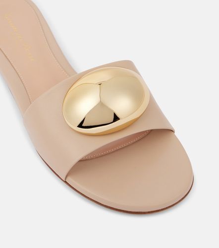 Embellished leather slides - Gianvito Rossi - Modalova