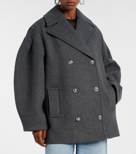Ganni Oversized wool-blend peacoat - Ganni - Modalova
