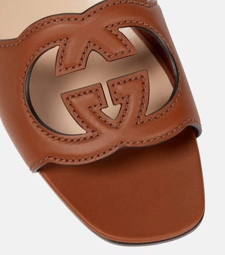 Interlocking G cutout leather sandals - Gucci - Modalova