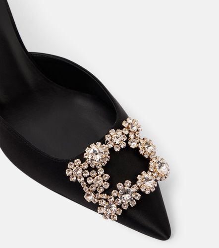 Efflorescence 65 embellished satin mules - Roger Vivier - Modalova