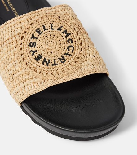 Sandali Elyse in rafia con logo - Stella McCartney - Modalova