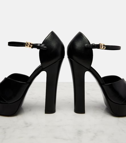 Leather platform sandals - Dolce&Gabbana - Modalova