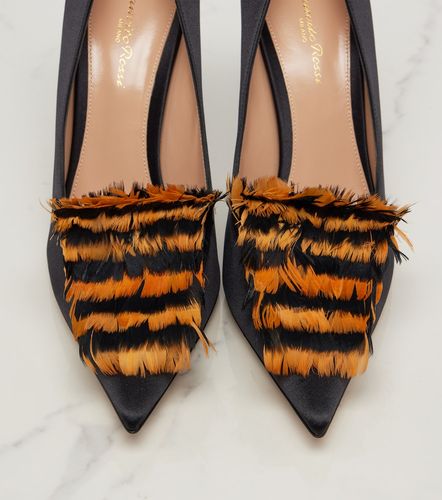 Salones de satén con plumas - Gianvito Rossi - Modalova