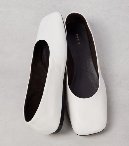 The Row Square leather ballet flats - The Row - Modalova