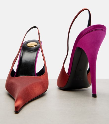 Pumps slingback Deroche 110 in raso - Saint Laurent - Modalova