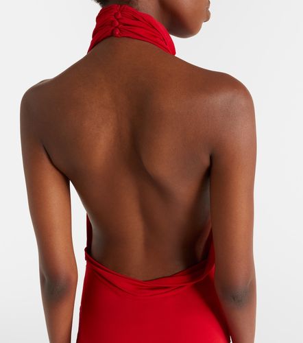 Draped halterneck maxi dress - McQueen - Modalova