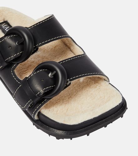 Marine Serre Leather slides - Marine Serre - Modalova