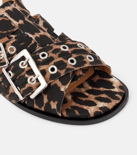 Ganni Leopard-print sandals - Ganni - Modalova