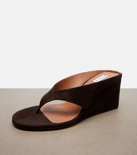 Alaïa Sandali con zeppa Cube in suede - Alaia - Modalova