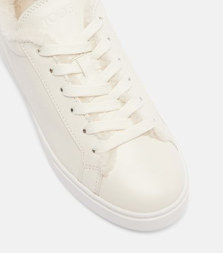 Cassetta shearling-lined leather sneakers - Tod's - Modalova