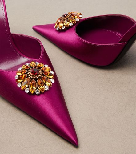 Saint Laurent Mules Cosmo in satin - Saint Laurent - Modalova