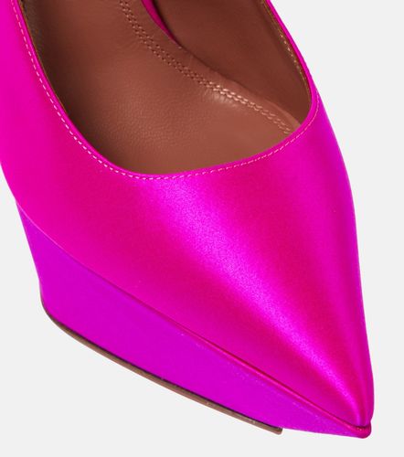Yigit satin platform pumps - Amina Muaddi - Modalova