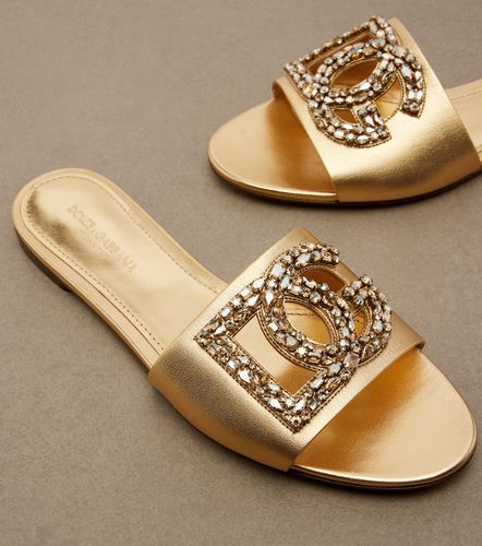 Sandali DG in pelle metallizzata - Dolce&Gabbana - Modalova