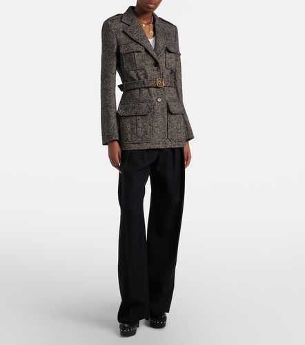 Belted herringbone wool-blend coat - Chloe - Modalova