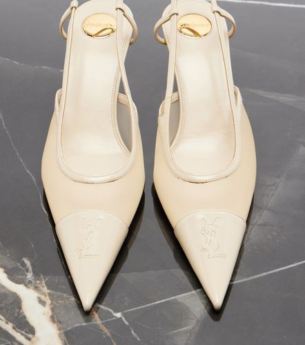 Pumps slingback Renée in mesh e pelle - Saint Laurent - Modalova
