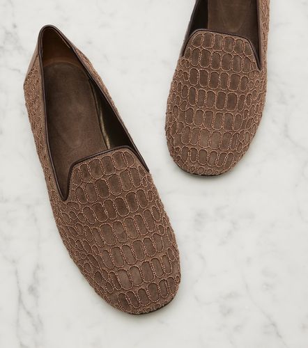 Mocassini in suede con decorazioni - Brunello Cucinelli - Modalova