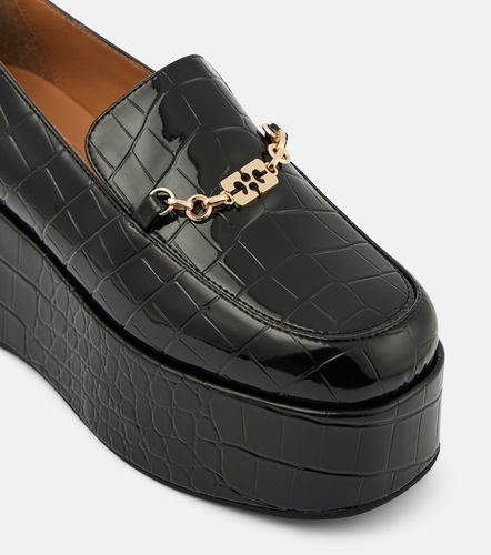 Mocasines con plataforma de piel grabada - Ganni - Modalova
