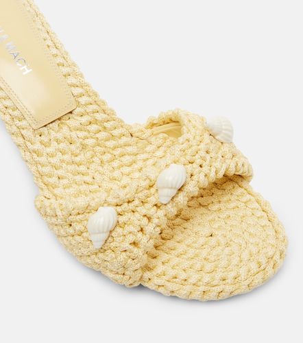 Embellished crochet mules - Mach & Mach - Modalova