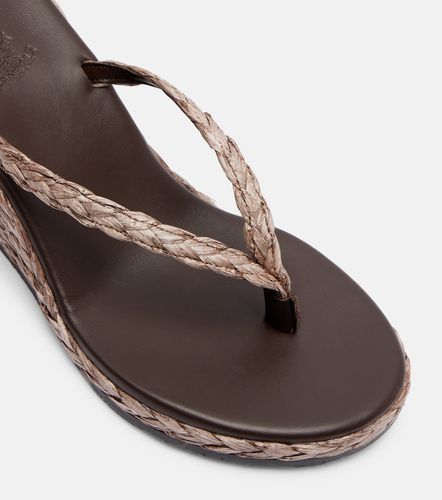 Etheria raffia wedge thong sandals - Ancient Greek Sandals - Modalova