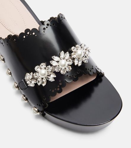 Embellished leather clogs - Simone Rocha - Modalova