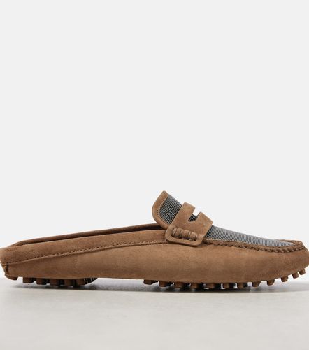 Monili suede driving mules - Brunello Cucinelli - Modalova