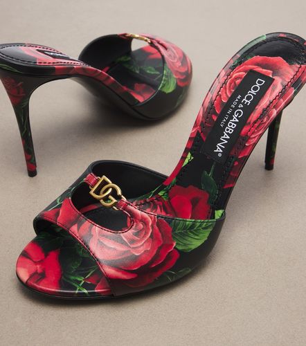 DG floral leather mules - Dolce&Gabbana - Modalova