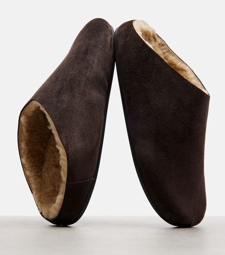 Mules Hudson in suede con shearling - The Row - Modalova