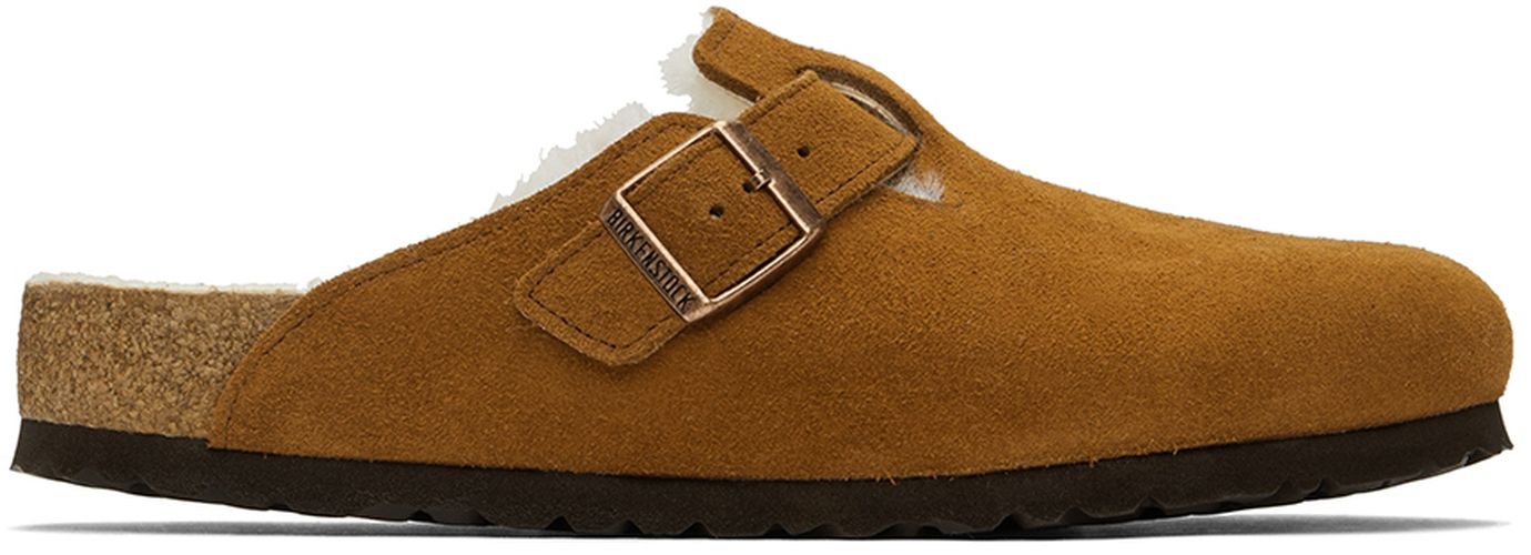 Tan Shearling Boston Clogs - Birkenstock - Modalova