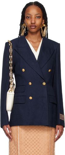 Gucci Blue Wrinkled Effect Blazer - Gucci - Modalova