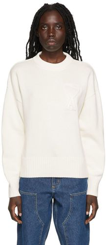 SSENSE Exclusive White Cotton Sweater - AMI Alexandre Mattiussi - Modalova