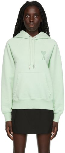 Green Ami de Cœur Hoodie - AMI Alexandre Mattiussi - Modalova