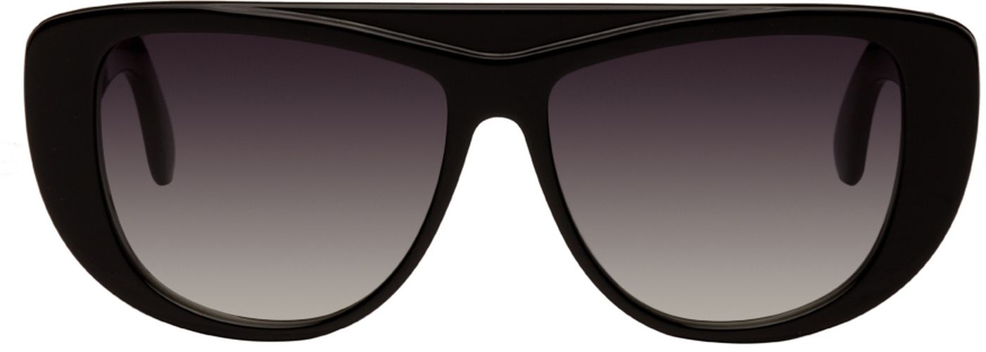 Black Oversized Mask Sunglasses - ALAÏA - Modalova