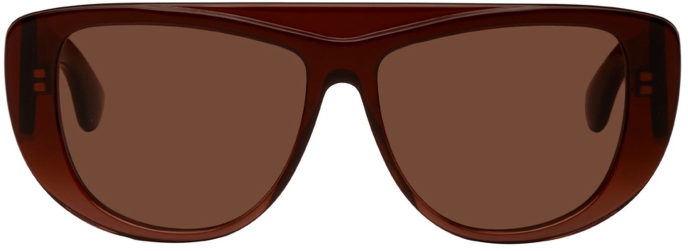Brown Oversized Mask Sunglasses - ALAÏA - Modalova