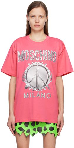 Moschino Pink Cutlery T-Shirt - Moschino - Modalova