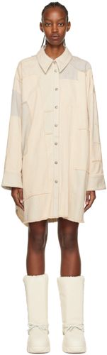 Off-White Patchwork Denim Midi Dress - Acne Studios - Modalova
