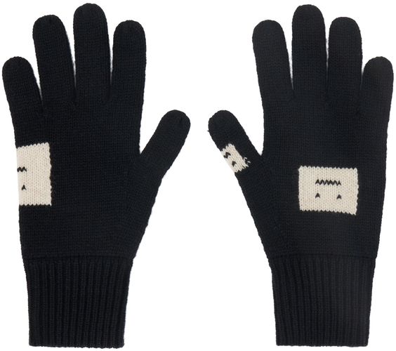 Acne Studios Black Intarsia Gloves - Acne Studios - Modalova
