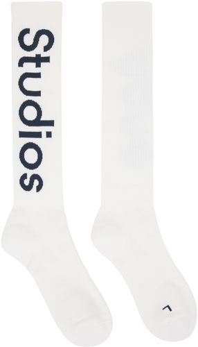 Acne Studios White Knee-High Socks - Acne Studios - Modalova